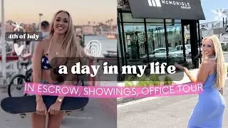 REALISTIC day as a Real Estate Agent! Office Tour, In Escrow, Showings|TYPICAL WORK DAY +4th ofJuly