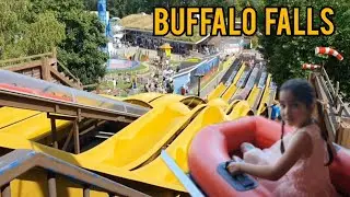 BUFFALO FALLS RIDES | PEPPA PIGS WORLD | STEFANIE'S WORLD #peppepigsworld #paultonspark