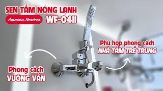 Bộ v&ograve;i sen tắm American Standard WF-0411 n&oacute;ng lạnh thiết kế vu&ocirc;ng vắn thanh lịch cho nh&agrave; vệ sinh