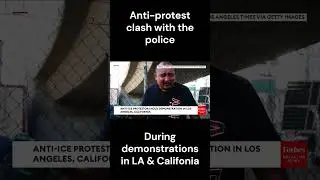 Anti-ICE Protestors Clash With Police During Demonstration  #breakingnews