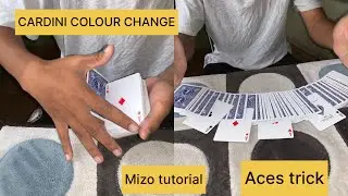 CARDINI COLOUR CHANGE LEH 4card TRICK TUTORIAL #mizo #magic #tutorial