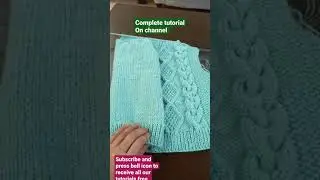 knitting Cable Sweater For Children | Knitting Video | East knitting for beginners | with Subtitles