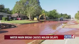 Water main break causes major delays