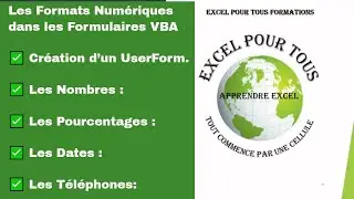 ✅ EXCEL VBA GRATUIT : Les Formats Numériques dans les Formulaires VBA ?