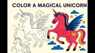 Magical Unicorn Coloring Fun – Let’s Color Together! 🦄✨