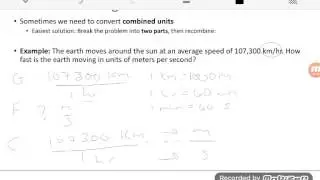 Unit Conversions - Combined Units