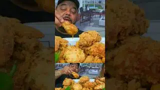 Dipping Extra Crispy Church's Chicken In Gravy