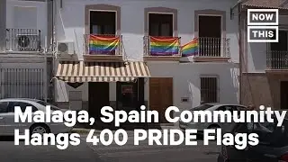 400 Rainbow Flags Hang In Malaga, Spain | NowThis