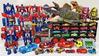Hot Wheels Truck Transport Mini MC Queen Collection Review & Robot Leader Transforming Car Toy