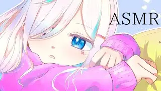 【ASMR】添い寝する⯎お耳を触りながらお布団とんとん、心音で寝かしつけ。【#イル_フローラ/Vtuber】