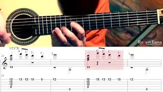 FROZEN TEARS - Includes Sheet Music and TAB - Classical Guitar - Robert Lunn