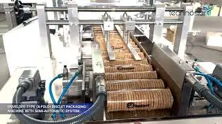 ENVELOPE-TYPE (X-FOLD) BISCUIT PACKAGING MACHINE WITH SEMI-AUTOMATIC FEEDING SYSTEM