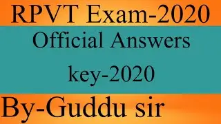 RPVT exam-2020 Official answer key