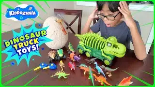 Dinosaur Truck Set - Learn and Play with Dino Cars and Dinosaur Toys