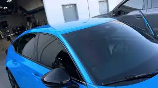 &ldquo;Blacked Out & Protected! 2025 Civic Type R Gets Full Ceramic Tint + PPF Treatment n door pillars.