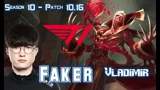 T1 Faker VLADIMIR vs ZOE Mid - Patch 10.16 KR Ranked