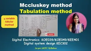 U1L 11.1 | Tabulation Method | 4 variable tabular method