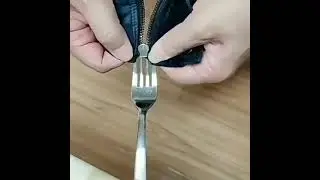 Olha como voc&ecirc; pode colocar o pusor no z&iacute;per com o garfo