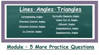 Module 5 - More Practice Questions #linesandangle #grade 7 #linearpair #adjacent angles #transversal
