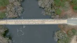 Alapaha River Flooding in Mayday, Georgia | February 19th, 2021