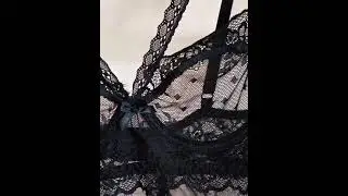 Women's Underwire Deep V Mesh Lace Lingerie Sleepwear Nightdress Home Clothes Perspective Nightgown