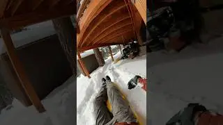 Backyard sledding in Tahoe! #snow #winter #sledding#laketahoe