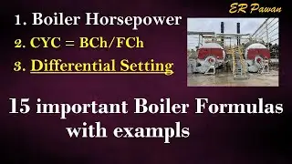 Important formulas of Boiler Explained || Basic formulas of boiler || 15 important boiler formulas