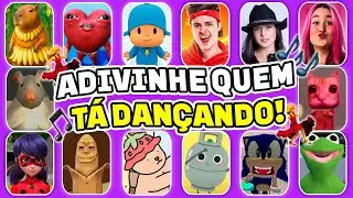 ADIVINHE QUEM TÁ DANÇANDO!💃🎵 Pocoyo, Ay Mi Gatito Miau Miau, Enaldinho, Não Choraxx, Emilly, Ó U Gás