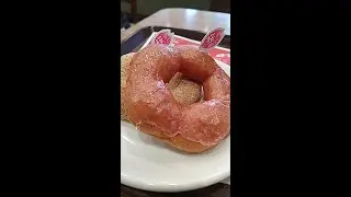 Trying Mochi Donuts Sakura Flavor #Shorts
