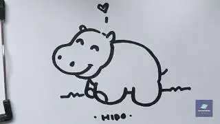 How to Draw hippo | Easy Drawing
