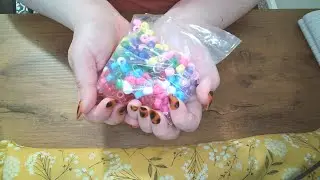ASMR Putting Beads in a Plastic Bag | No Talking #oldschoolasmr #craftasmr #moonblossom