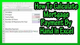 How To Calculate Mortgage Payment (By Hand) In Excel Explained - Create A Mortgage Payment Formula