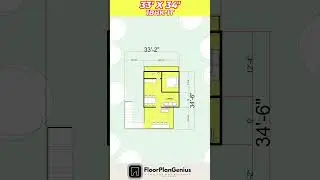 33 by 34 house plan map