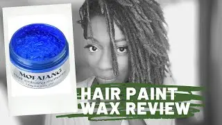 Blue Hair Paint Wax on Locs Demo & Review| Microlocs