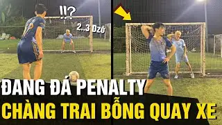 Đang chuẩn bị đ&aacute; PENALTY ch&agrave;ng trai c&oacute; pha QUAY XE khiến c&aacute;c chị em LO LẮNG | Tin Ngắn 3 Ph&uacute;t