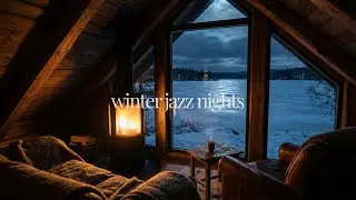 Winter Jazz Nights ❄️☕ 2 Hours Cozy Lofi Jazz by the Fireplace | 4K Chill Jazz Sessions