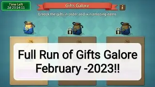 Lords Mobile - Full Run of Gifts Galore - February 2023!!