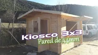 Kiosco de madera 3x3, 44mm