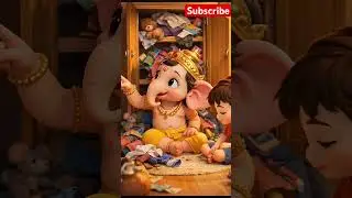 Ganesh Teaches Kids to Keep Clothes in Cupboard! #ganesh #goodhabits #cartoon #god #trending #shorts