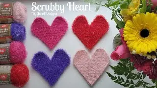 Crochet Pattern Tutorial: Scrubby Heart Pattern Tutorial