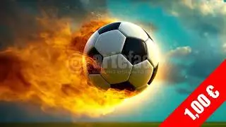 Flame Burst Soccer &mdash; Action Sports Stock Footage (HD 1080p)