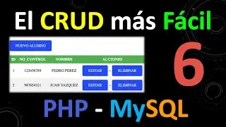6.- Inserting data into MySQL and PHP with PHPMyAdmin.