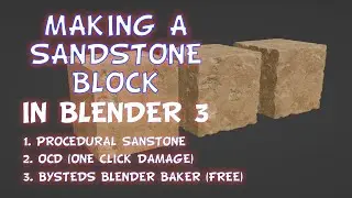 Creating a Sandstone Block in Blender (Addon-ons required)