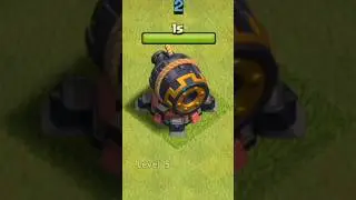 Giant Cannon Level 1 To Max Level Upgrade // Clash of Clans#shorts #clashofclans