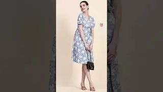 Launching first wow factor of Desigo.. Stylish Wrap Dress         #wrapdress #cottonwear #cotton
