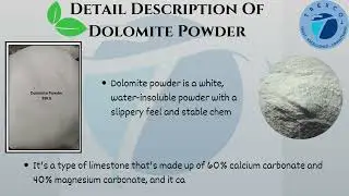 Dolomite Powder - Detail Descriptions, Uses, Paint, Agriculture, Construction, Soap & Detergent