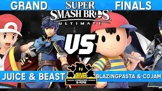 Smash Ultimate - Juice & Beast (Marth / PT) vs BlazingPasta & CoJam (Ness / Chrom) - CNB 169 GF
