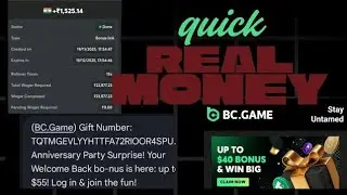 Easy steps to completely bonus wager to get real money (BC Games)