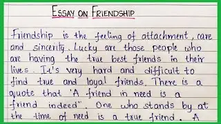 Essay on Friendship Day 2021 || International Writings || Friendship Essay In English