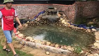 Thi Công Hồ Cá Koi Theo Phương Pháp Tự Nhiên - Đấu Điện Nước Và Chạy Thử (Part4)
